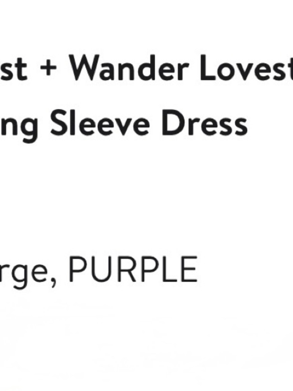 Lost + Wander Kids Long Sleeve Dress - Purplel